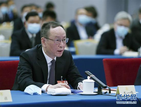  5月23日，全國政協(xié)委員王一鳴在政協(xié)聯(lián)組會(huì)上發(fā)言。新華社記者 謝環(huán)馳 攝